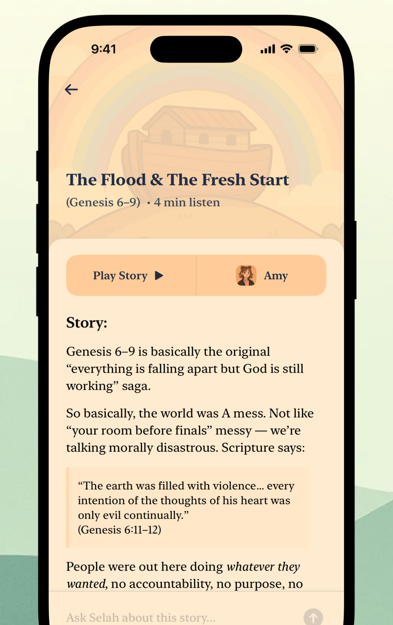 Bible podcasts interface